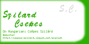 szilard csepes business card