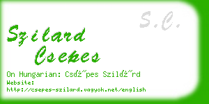 szilard csepes business card